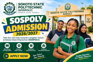 Check SOSPOLY Admission 2026/2027 updates, ND and HND requirements, application steps, official portal, fees and deadline for Umaru Ali Shinkafi Polytechnic.